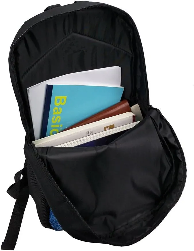 Showudesigns Soccer Backpack with Lunch Box Football Bookbag for Boys Pencil Case Primary School Bag Rucksack Elementary Bookbag Daypack 3 in 1 Galaxy Soccer with Fire and Water Designs