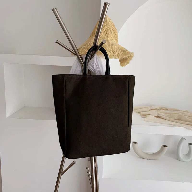 Simple Canvas Female Temperament White-collar Worker Handbags