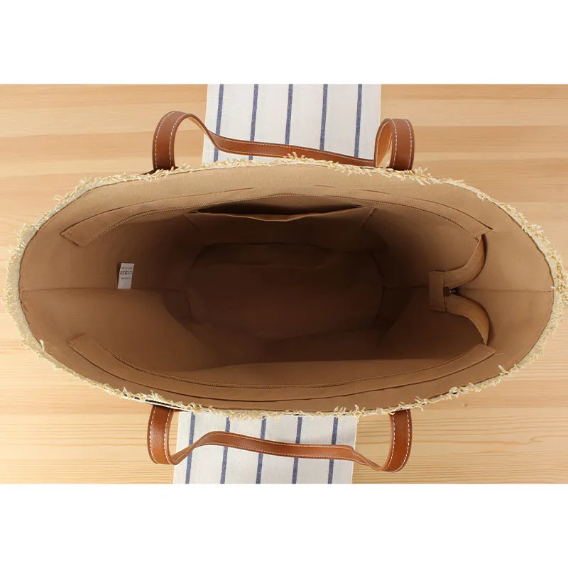 Simple Large Capacity Outing Commuter Seaside Shoulder Bags
