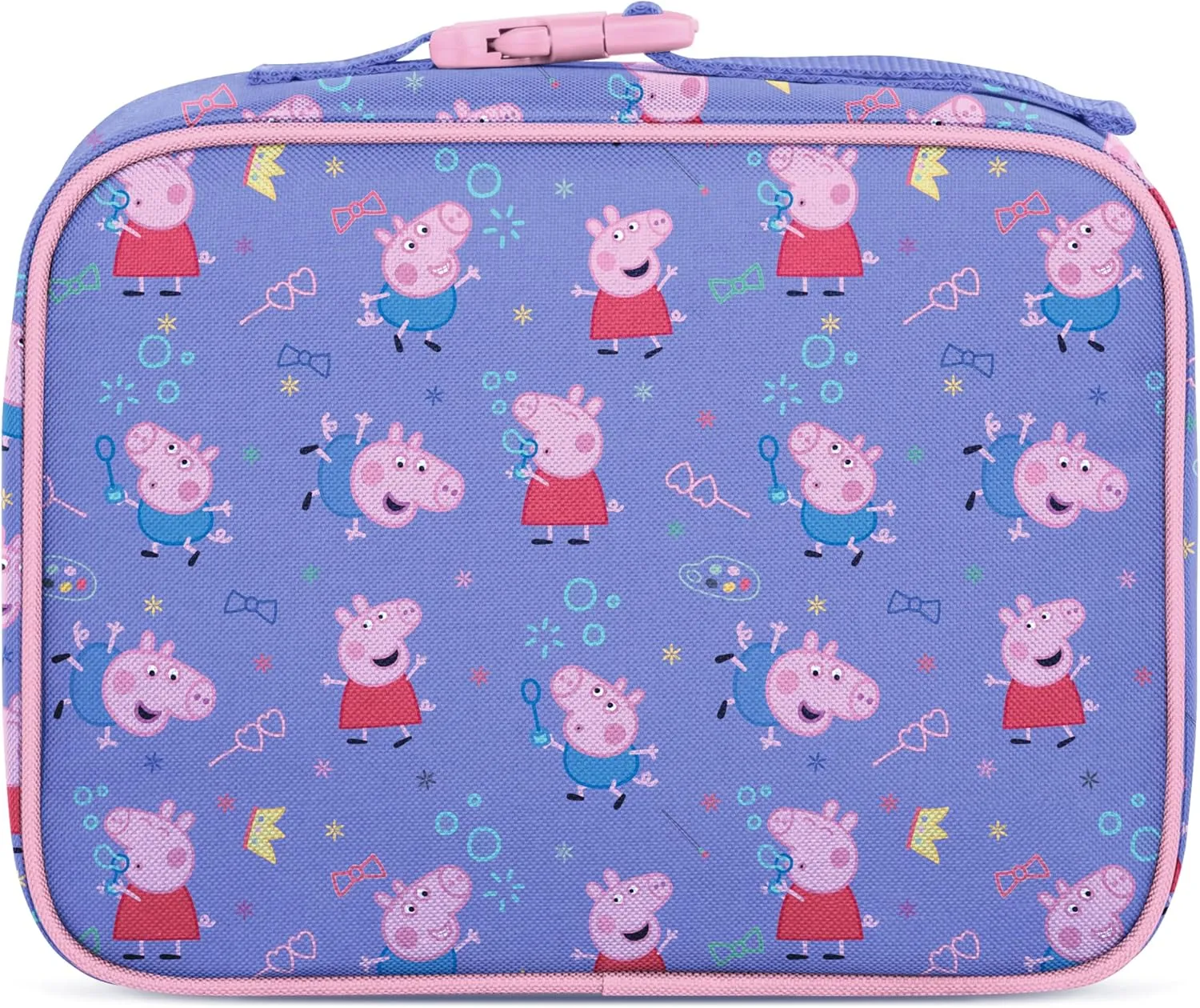 Simple Modern Peppa Pig Kids Lunch Box for School | Reusable Insulated Lunch Bag for Toddler, Girl, and Boy | Meal Containers with Exterior & Interior Pockets | Hadley Collection | Peppa Pig Bubbles