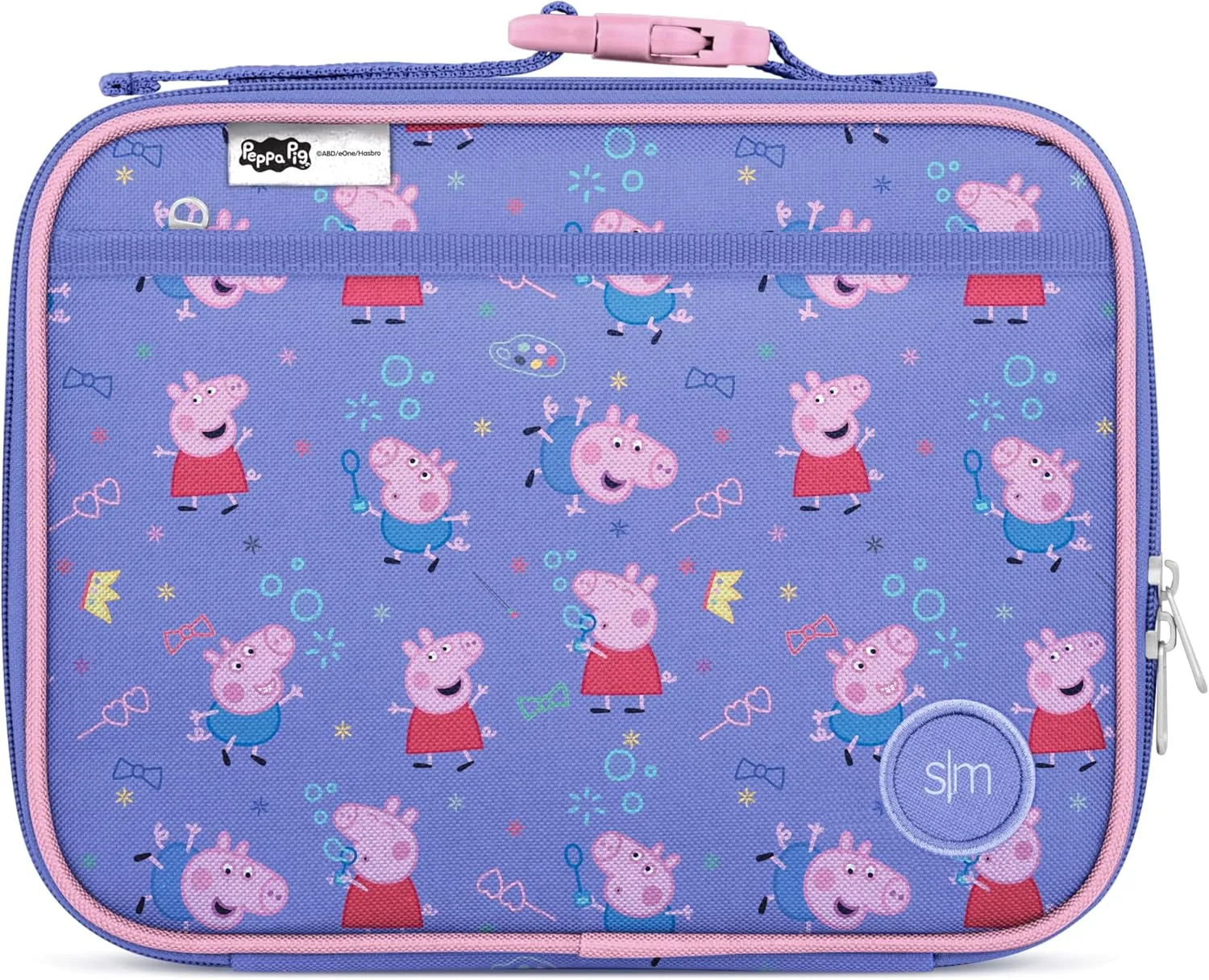 Simple Modern Peppa Pig Kids Lunch Box for School | Reusable Insulated Lunch Bag for Toddler, Girl, and Boy | Meal Containers with Exterior & Interior Pockets | Hadley Collection | Peppa Pig Bubbles