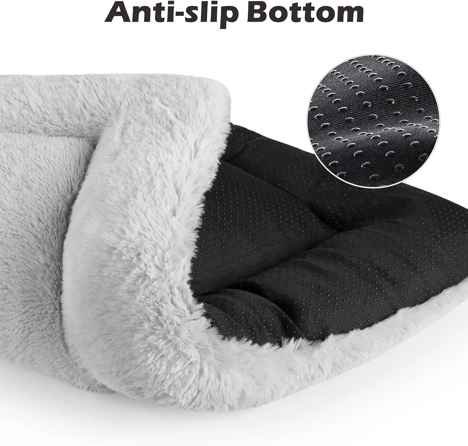 SIWA MARY Dog Bed Mat Soft Crate Pad Washable Anti-Slip Mattress for Large Medium Small Dogs and Cats Kennel Pad(35'' x 23'' Grey)