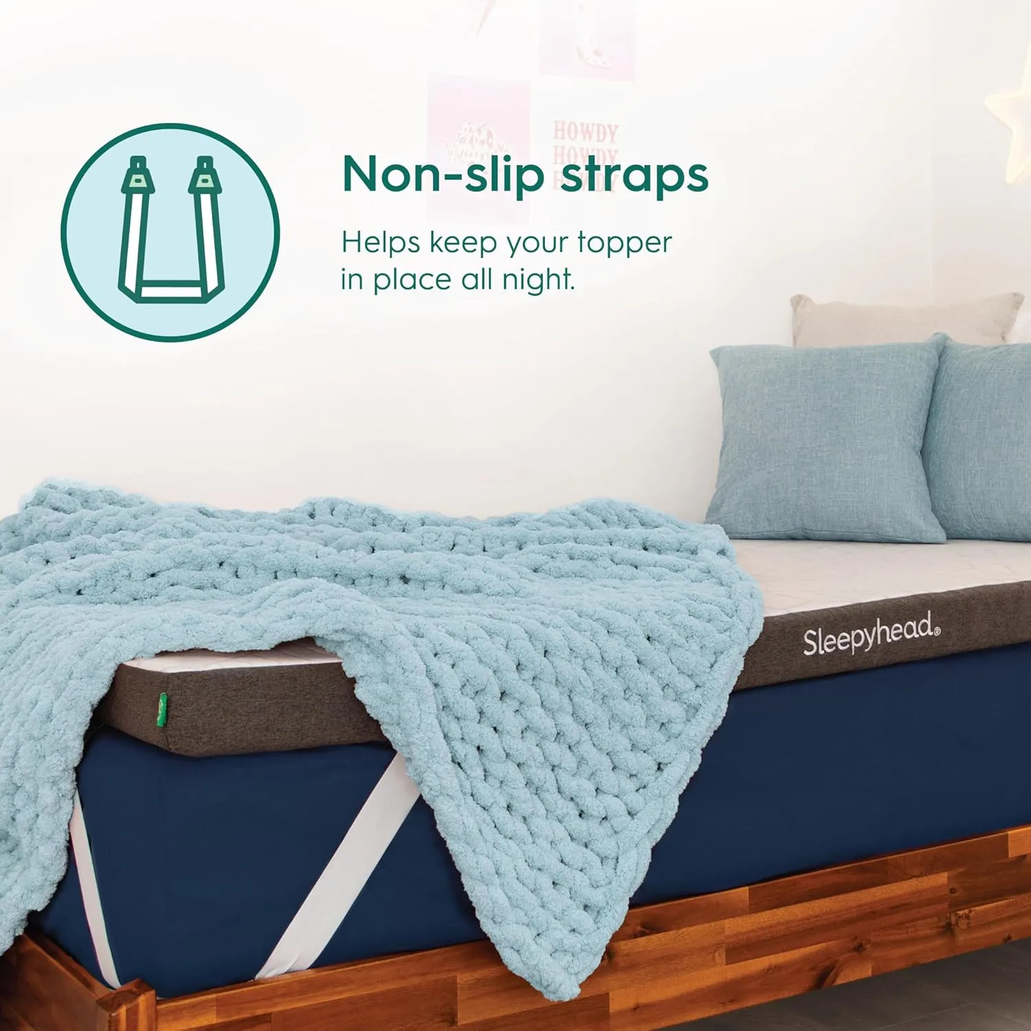 Sleepyhead Twin XL 2 Inch Gel Memory Foam Mattress Topper for College Dorm – Thick, Cooling & Comfortable Mattress Pad with Washable Cover – Dorm Room Essentials for College Students (XL Twin 2")