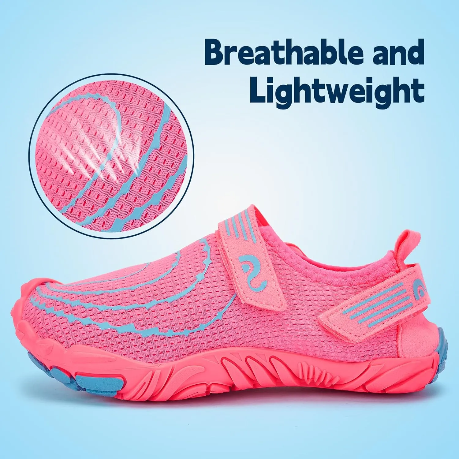 Slow Man Kids Water Shoes Quick Dry Non-Slip Barefoot Shoes Swim Beach Outdoor Pool Shoes for Boys Girls Lightweight Breathable