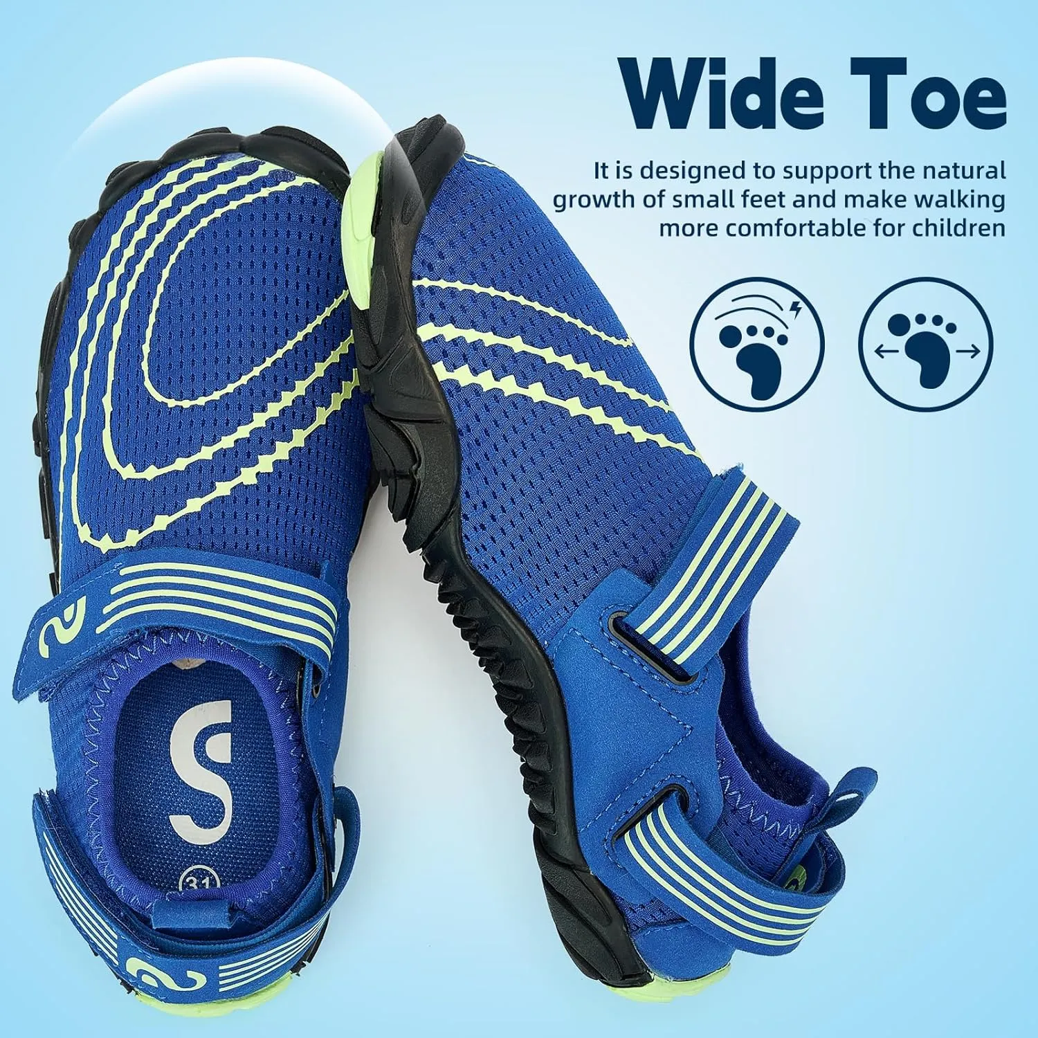 Slow Man Kids Water Shoes Quick Dry Non-Slip Barefoot Shoes Swim Beach Outdoor Pool Shoes for Boys Girls Lightweight Breathable