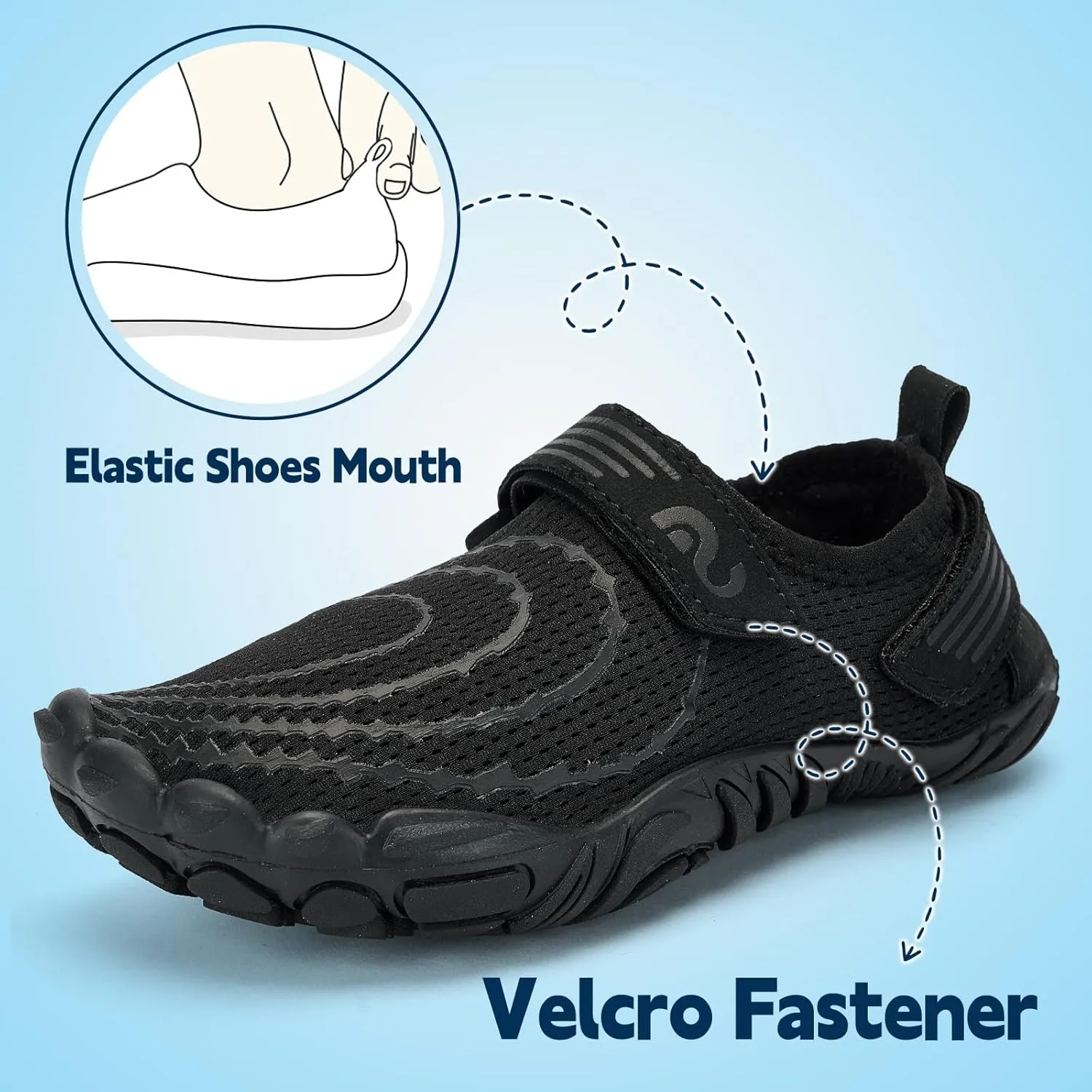 Slow Man Kids Water Shoes Quick Dry Non-Slip Barefoot Shoes Swim Beach Outdoor Pool Shoes for Boys Girls Lightweight Breathable
