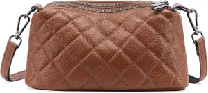 Small Crossbody Purse Leather Crossbody Bags for Women Fashion Handbag Cell Phone Crossover Shoulder Bag for Women