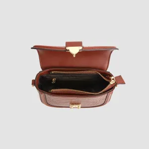 Small Leather Crossbody Bag for Women: Genuine Leather Shoulder Handbag for Ladies - Vintage Cross Body Purse for Travel Work