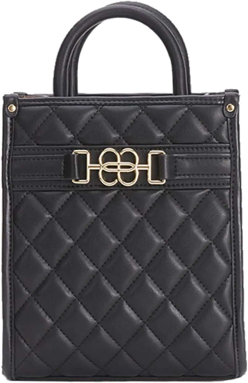 Small Leather Tote Bags for Women: Genuine Leather Shoulder Handbag - Quilted Crossbody Purse for Travel Work