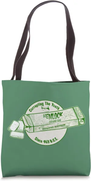 Socrates Hemlock Funny Chewing Gum Philosophy Tote Bag