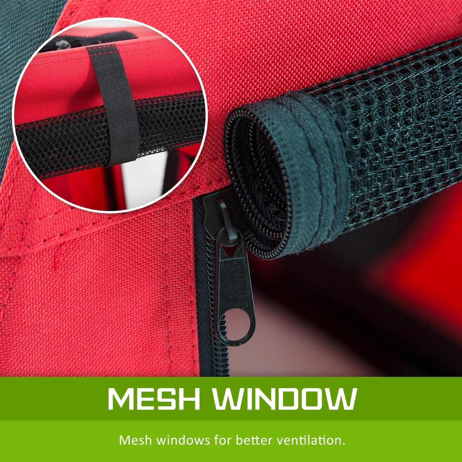Soft Foldable Dog Carrier Crate - RED