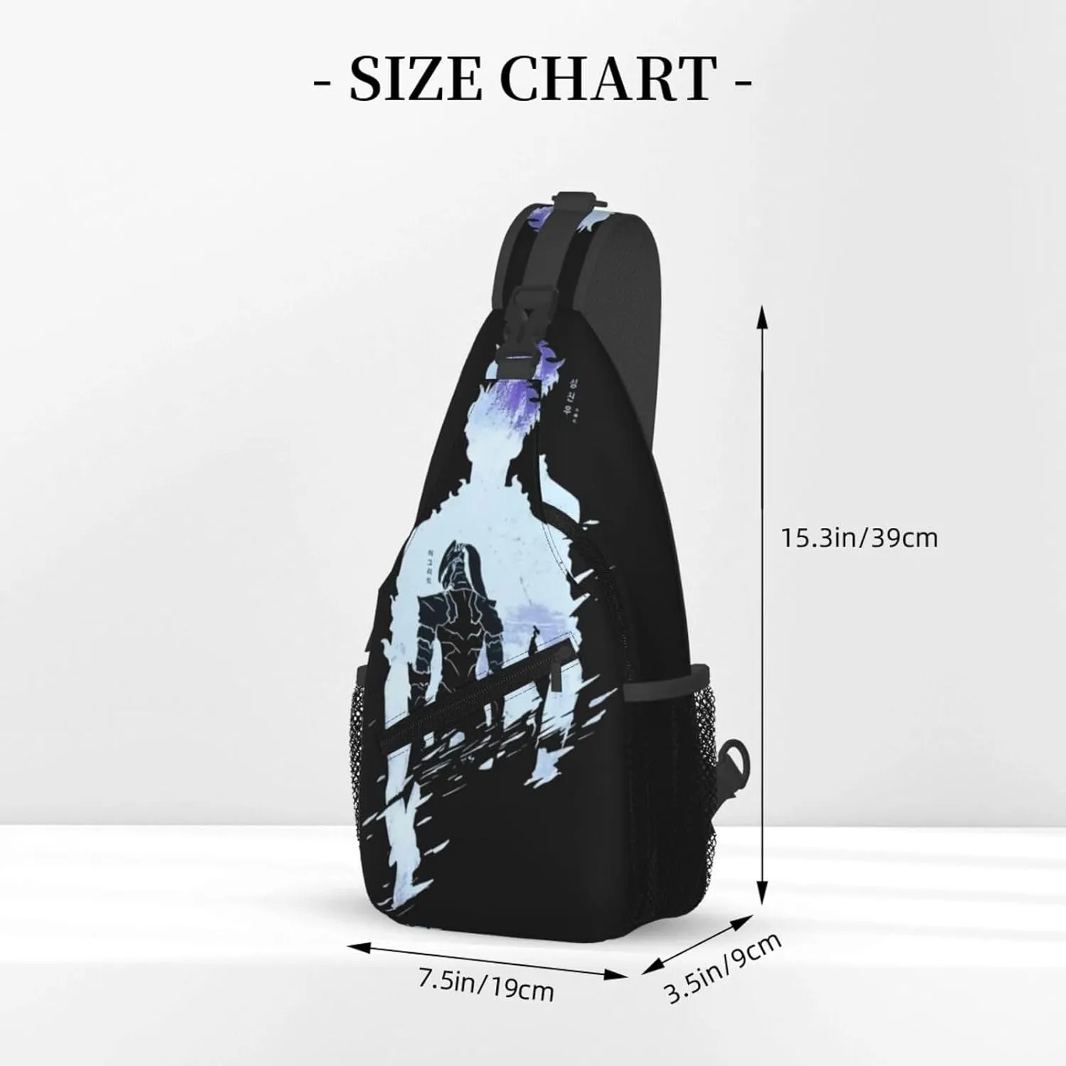 Solo Manga Leveling Crossbody Sling Backpack Sling Bag Multipurpose Travel Hiking Chest Bag Daypack for Women Men