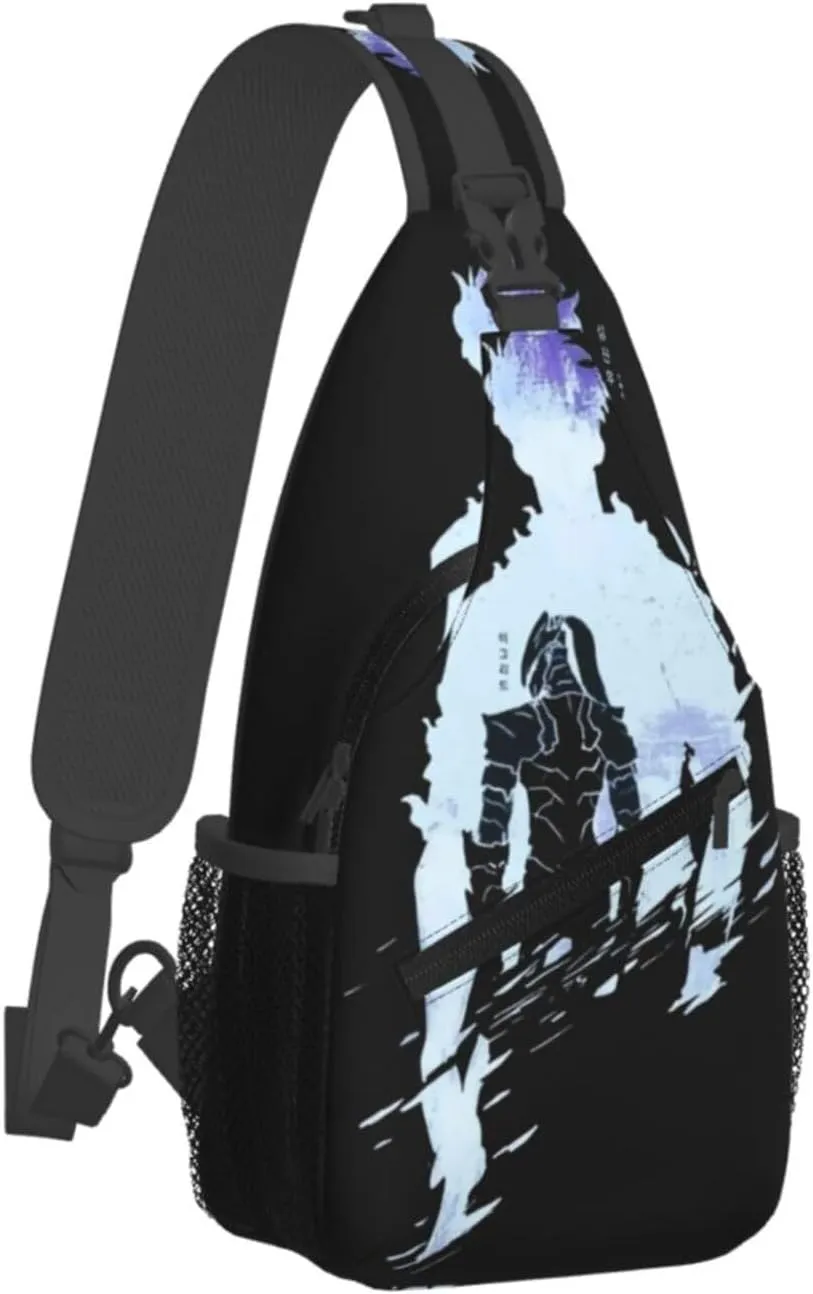Solo Manga Leveling Crossbody Sling Backpack Sling Bag Multipurpose Travel Hiking Chest Bag Daypack for Women Men