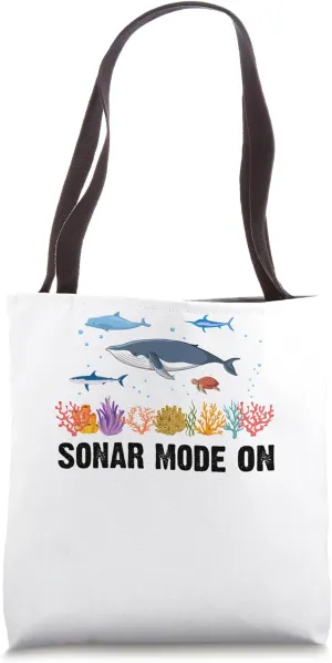 Sonar Mode On Ocean Nature Marine Biology Scientist Tote Bag