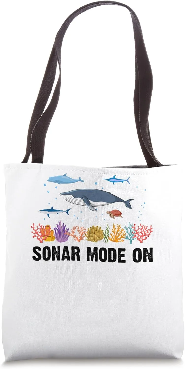 Sonar Mode On Ocean Nature Marine Biology Scientist Tote Bag