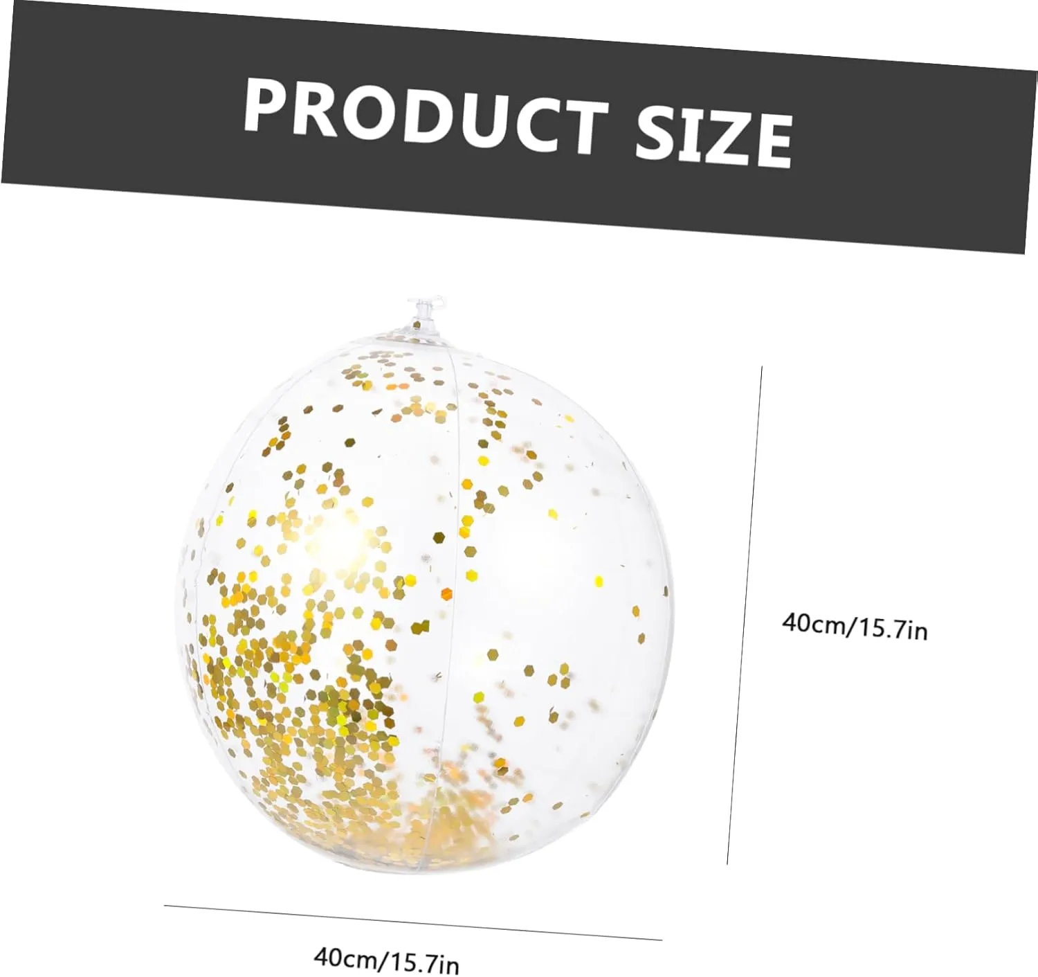 Sosoport Sequined Beach Ball Pool Bouncy Shape Activity Inflatable Beach Balls Sequins Beach Ball Summer Party