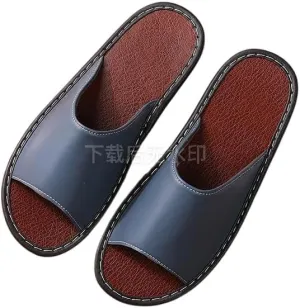 Spring and Autumn PU Leather Slippers Indoor Home Home Floor Slippers