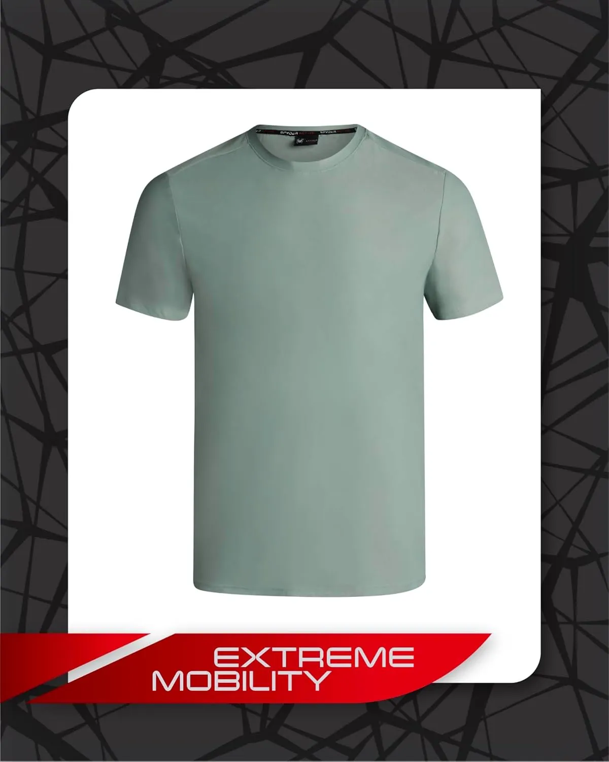 Spyder Men's Athletic T-Shirt - Textured Active Performance Stretch Sports Tee - Breathable Quick Dry Top (S-XL)