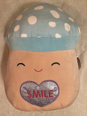 Squishmallow Official Kellytoy Valentines Plush Toy Animal (12 Inches, Chappy The Mushroom)