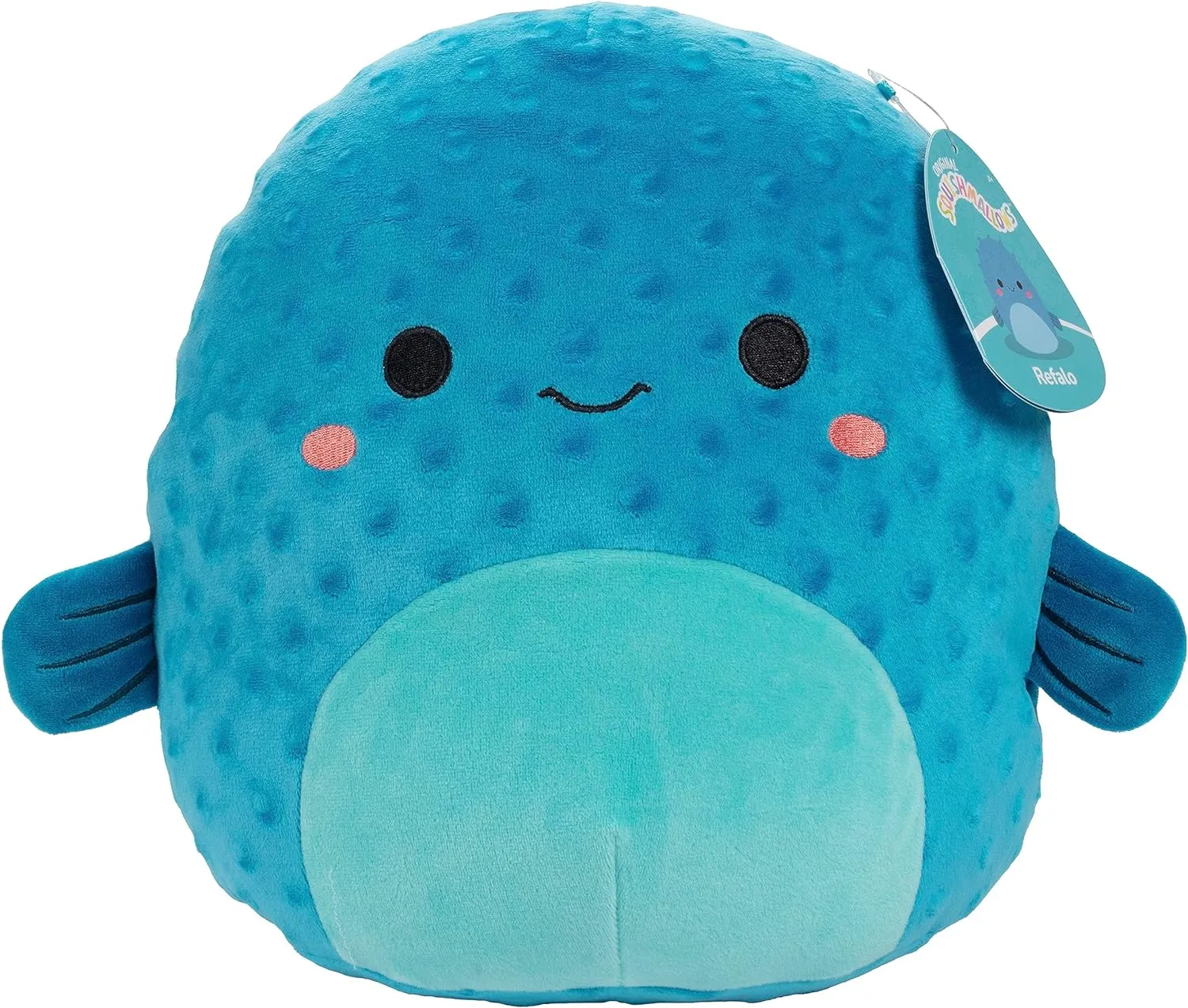 Squishmallows 10” Refalo The Pufferfish Plush – Jazwares Soft & Huggable Stuffed Animal – Adorable Collectible Plushie for Kids – Cozy Snuggly Pillow Buddy for Home, Bed, or Travel