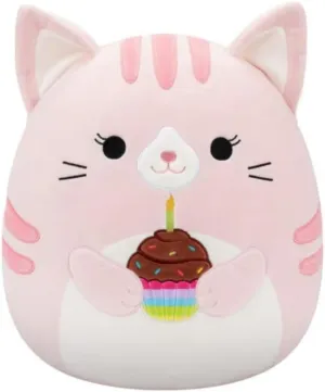 Squishmallows 2025 Original 8-Inch Happy Birthday Squad Plush - Collectible Soft & Squishy Mini Stuffed Animal Toy - Add to Your Squad - Gift for Kids, Girls & Boys (Laura Cat)
