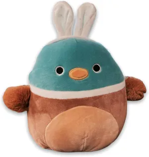 Squishmallows Official Kellytoy Easter Squad Squishy Soft Plush Toy Animal (8 Inch, Daska Duck (Bunny Ears, Non-Fuzzy Belly))