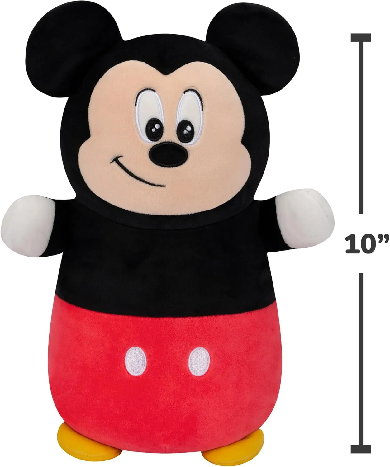 Squishmallows Original Disney 10-Inch Mickey Mouse HugMees - Medium-Sized Ultrasoft Official Jazwares Plush