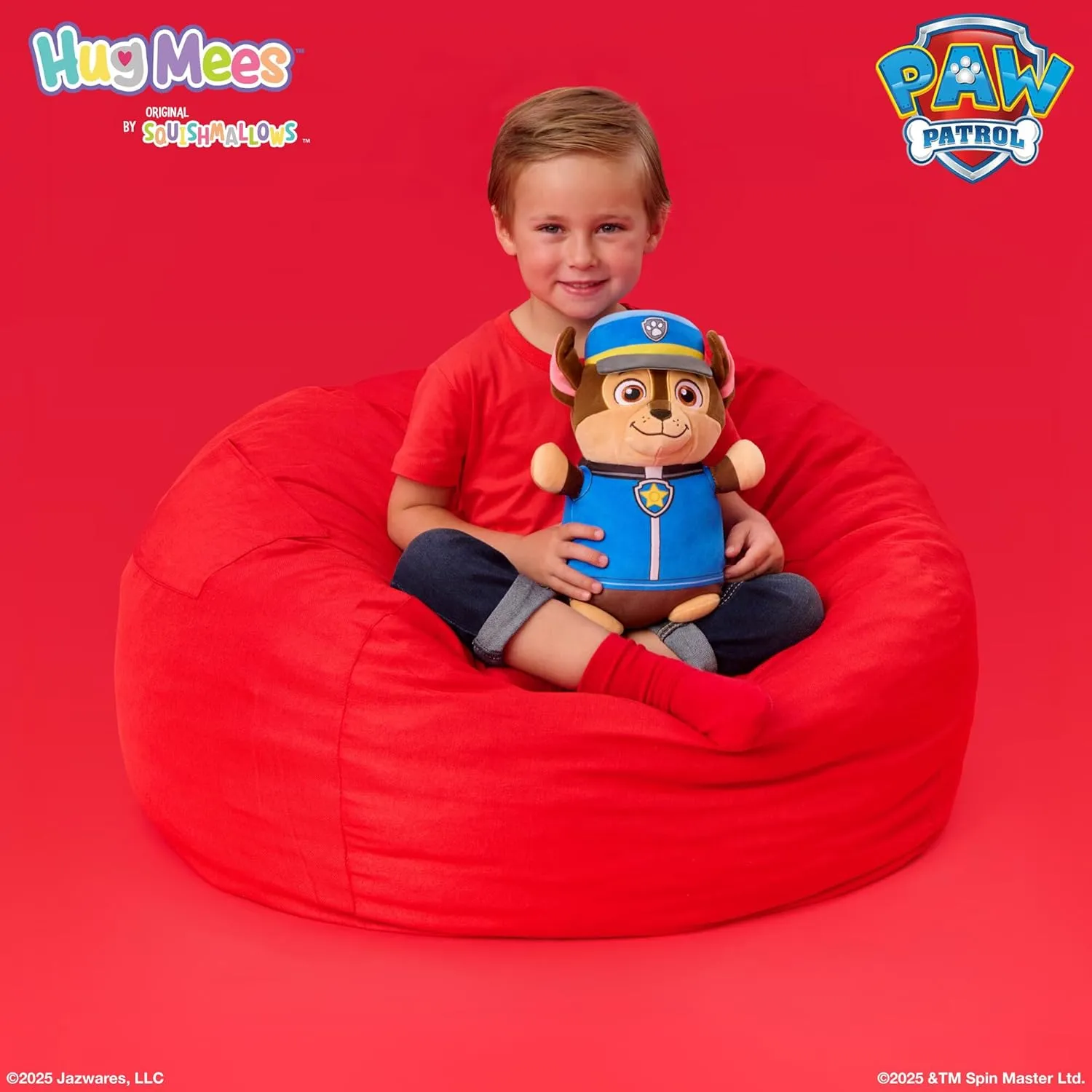 Squishmallows Original Paw Patrol 10in Chase HugMees – Ultrasoft Official Jazwares Plush (Medium-Sized)
