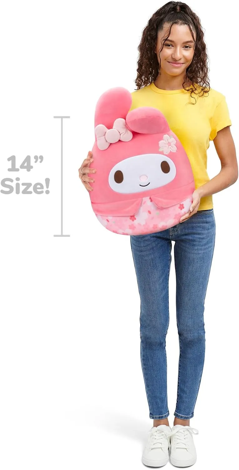 Squishmallows Original Sanrio 14-Inch My Melody Floral Print Plush - Medium-Sized Ultrasoft Official Jazwares Plush