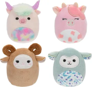 Squishville SQM0506 Barn Squad, Super Soft Mini Squishmallows, 5 cm Plush Figures, Pack of 4
