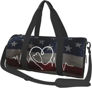 Stethoscope Heartbeat Doctor Nurse Duffel Bag Gym Bag Travel Sports Tote Large Foldable Beach Swim Yoga7