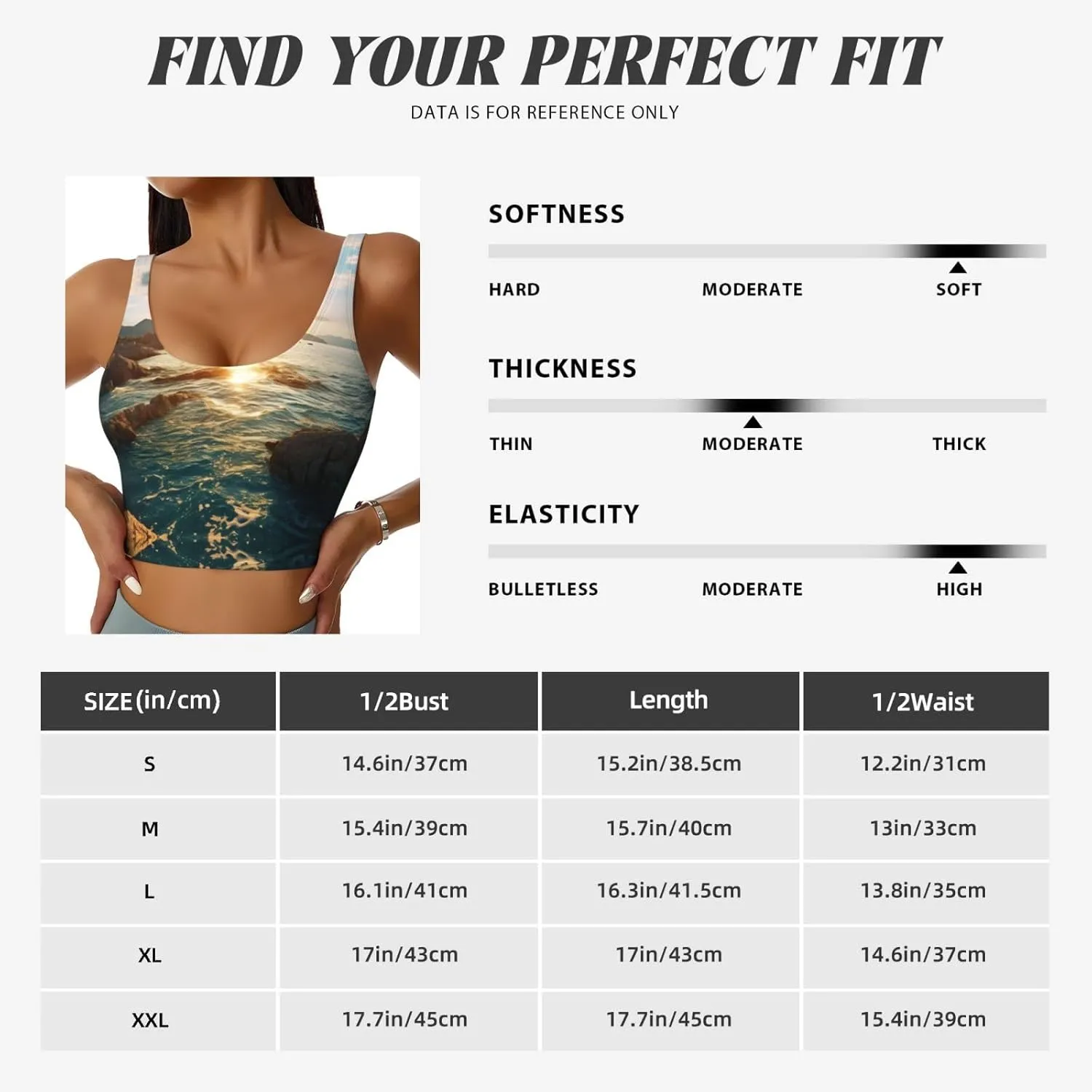 Stones Blue Sea Ocean Sunrise Mountain Print Sports Bras for Women,Workout Tops with Built-in Bra,for High Impact Activities