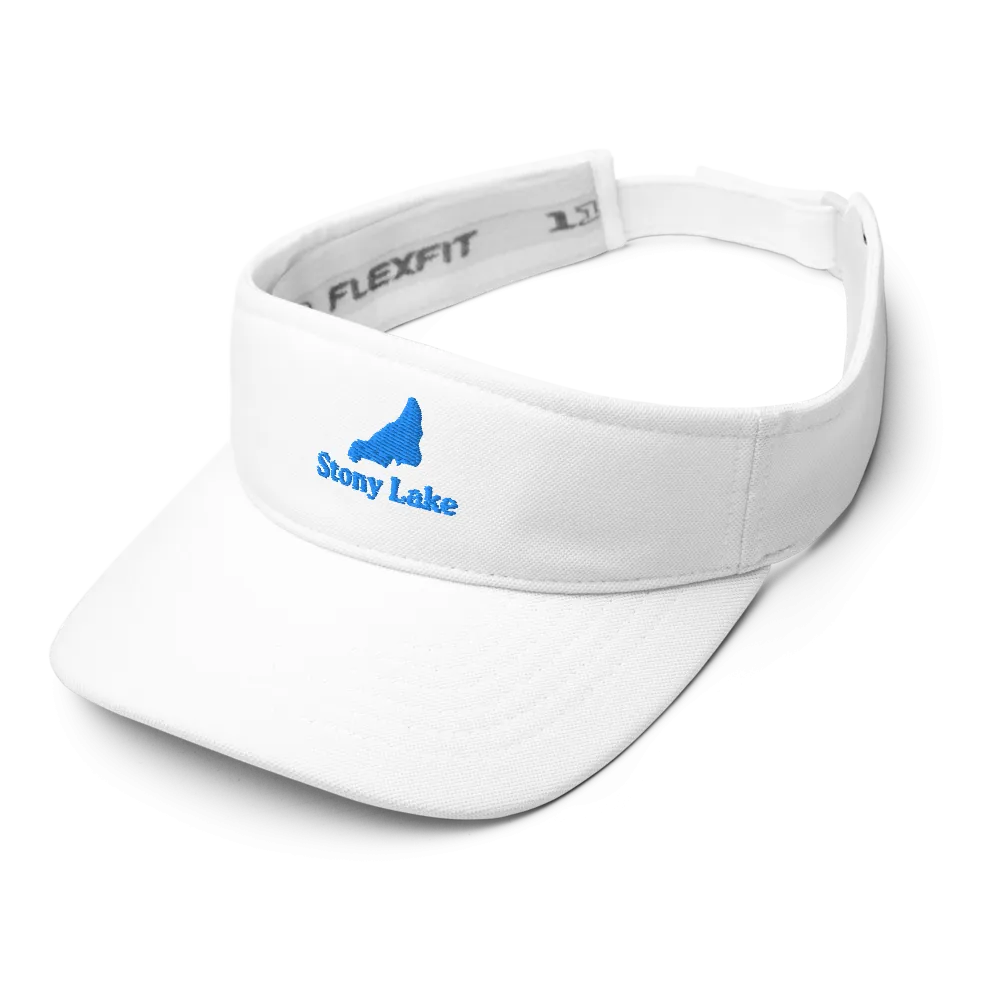Stony Lake Visor with embroidered artwork & adjustable velcro strap