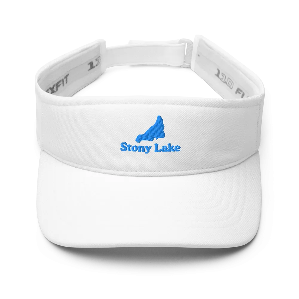 Stony Lake Visor with embroidered artwork & adjustable velcro strap