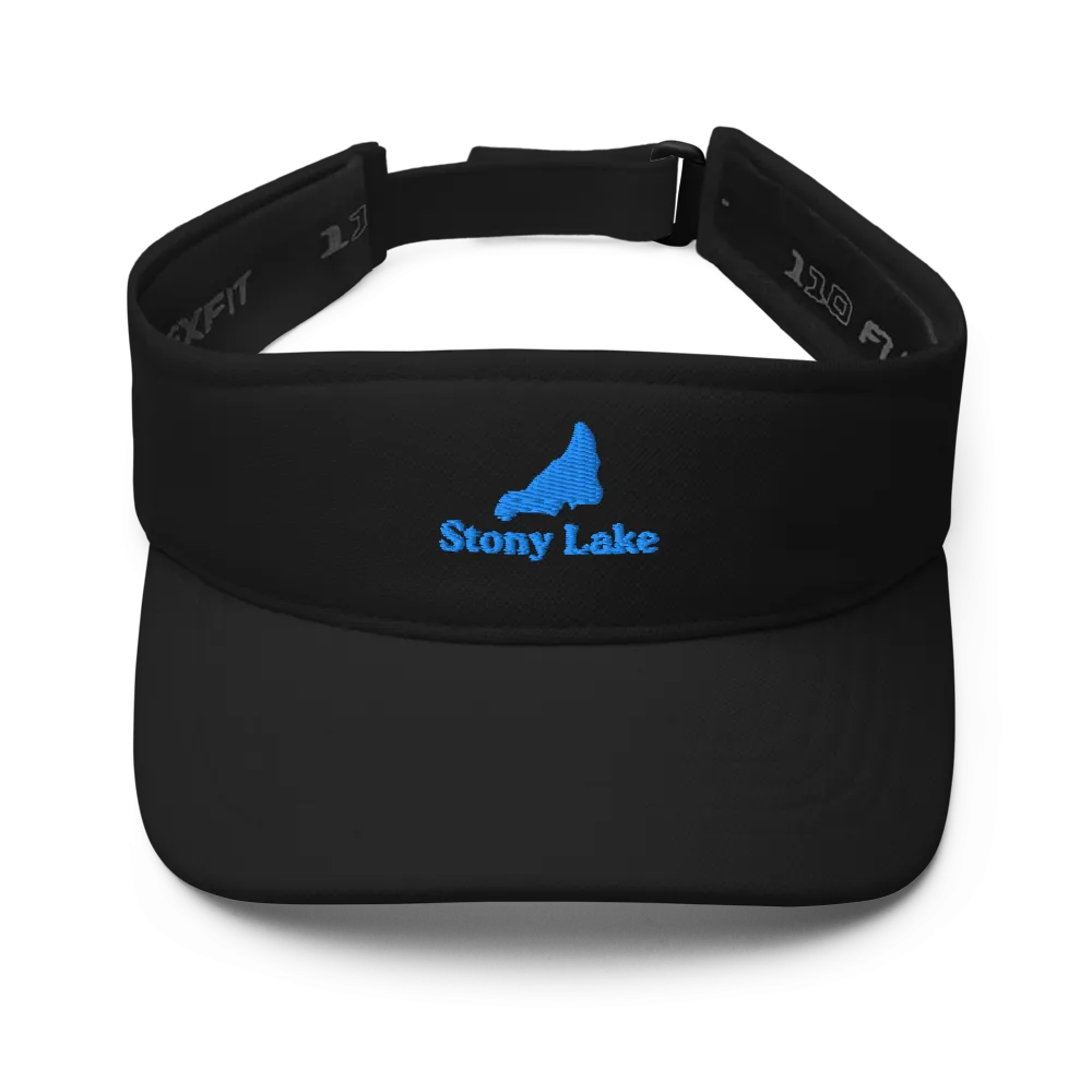 Stony Lake Visor with embroidered artwork & adjustable velcro strap