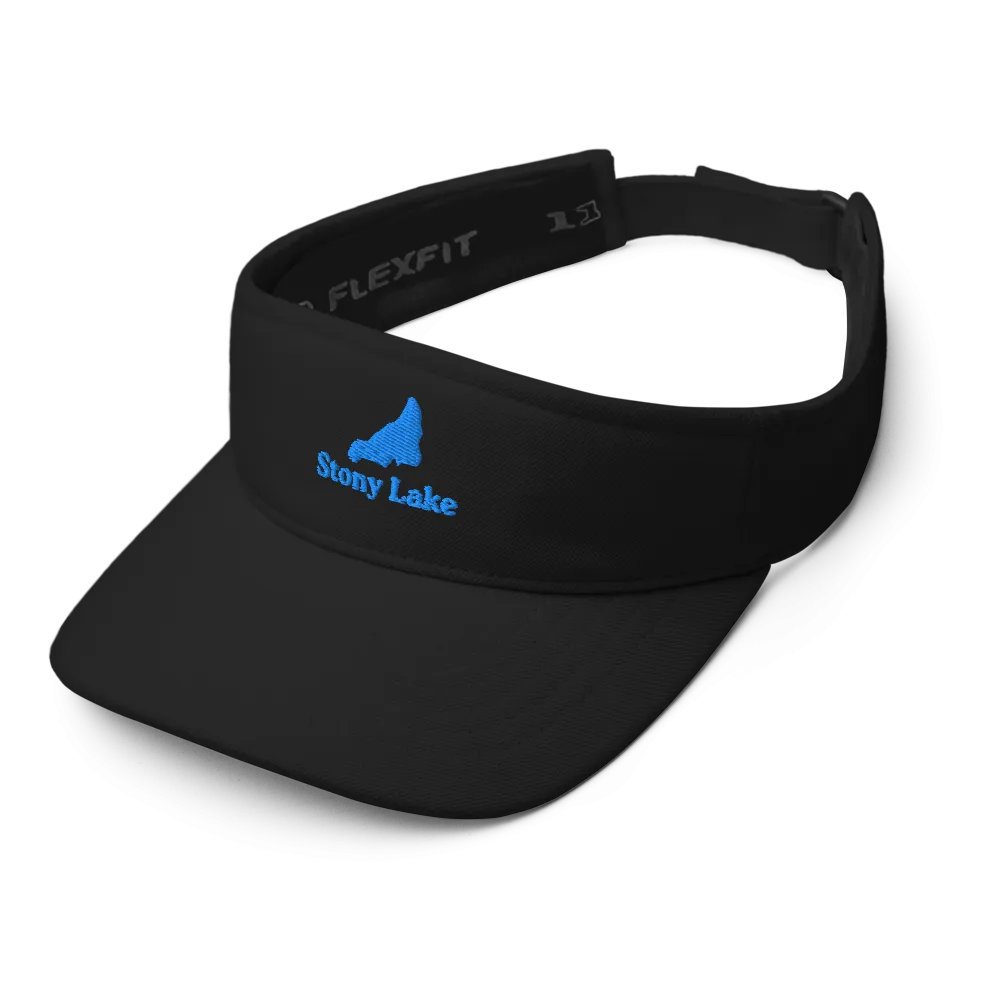 Stony Lake Visor with embroidered artwork & adjustable velcro strap