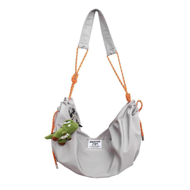 STOREXQ Japanese Style Workwear Crossbody Bag Men Fashion Brands Simple All-Match Shoulder Bag Female Ins Student Gym Bag Dumpling Bag