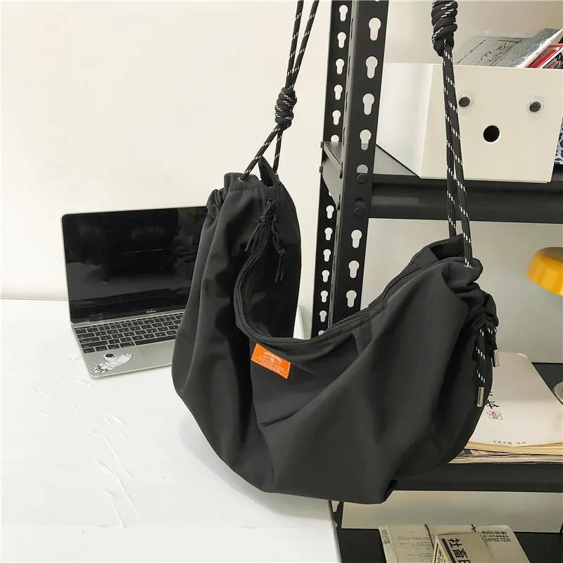 STOREXQ Japanese Style Workwear Crossbody Bag Men Fashion Brands Simple All-Match Shoulder Bag Female Ins Student Gym Bag Dumpling Bag