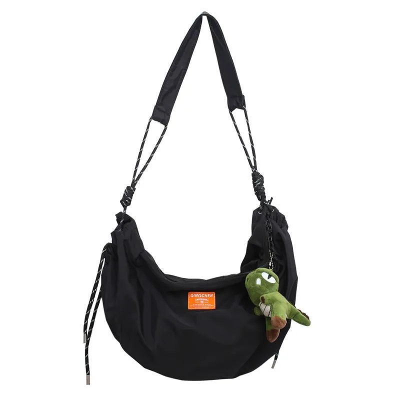 STOREXQ Japanese Style Workwear Crossbody Bag Men Fashion Brands Simple All-Match Shoulder Bag Female Ins Student Gym Bag Dumpling Bag