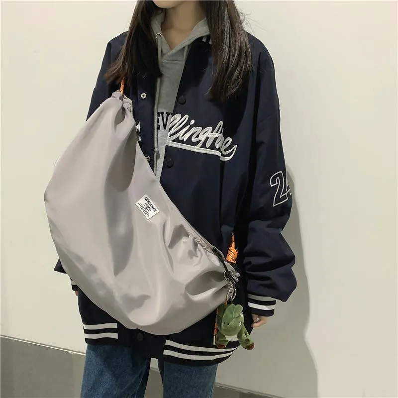 STOREXQ Japanese Style Workwear Crossbody Bag Men Fashion Brands Simple All-Match Shoulder Bag Female Ins Student Gym Bag Dumpling Bag