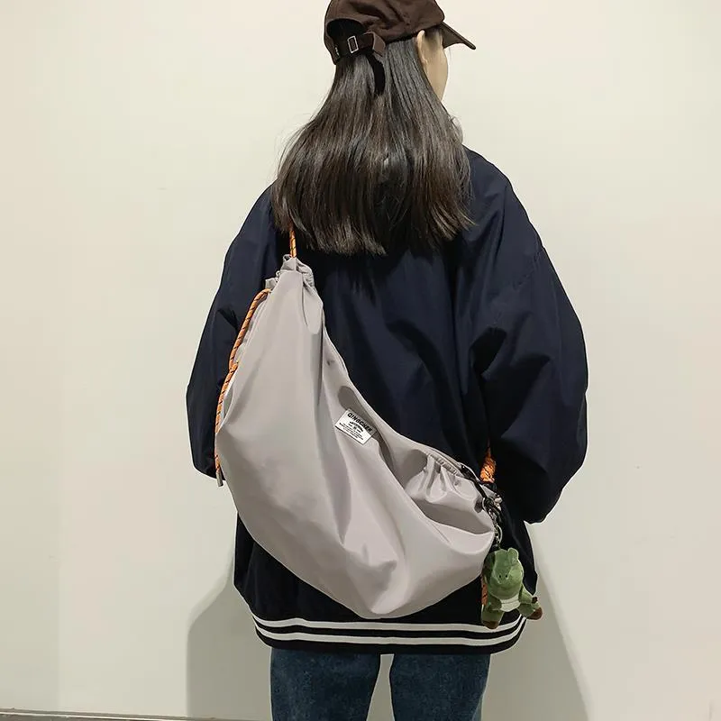 STOREXQ Japanese Style Workwear Crossbody Bag Men Fashion Brands Simple All-Match Shoulder Bag Female Ins Student Gym Bag Dumpling Bag