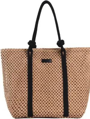 Straw Bags For Women, Crochet Beach Bag Large Woven Shoulder Purse Handbag, Beach Tote Straw Bag for Summer Vacation