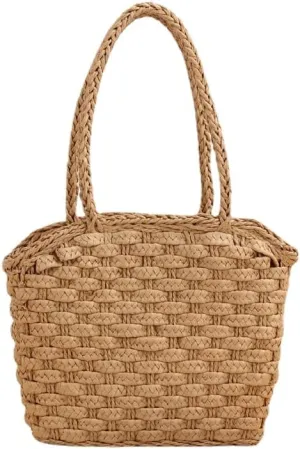 Straw Beach Bag for Women Summer Woven Tote Bag Rattan Hobo Bohemian Vacation Bags Waterproof Sandproof
