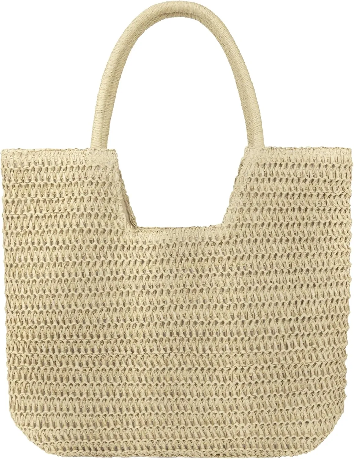 Straw Beach Bags for Women Large Beach Tote Bag Woven Shoulder Handbag Purse for Summer