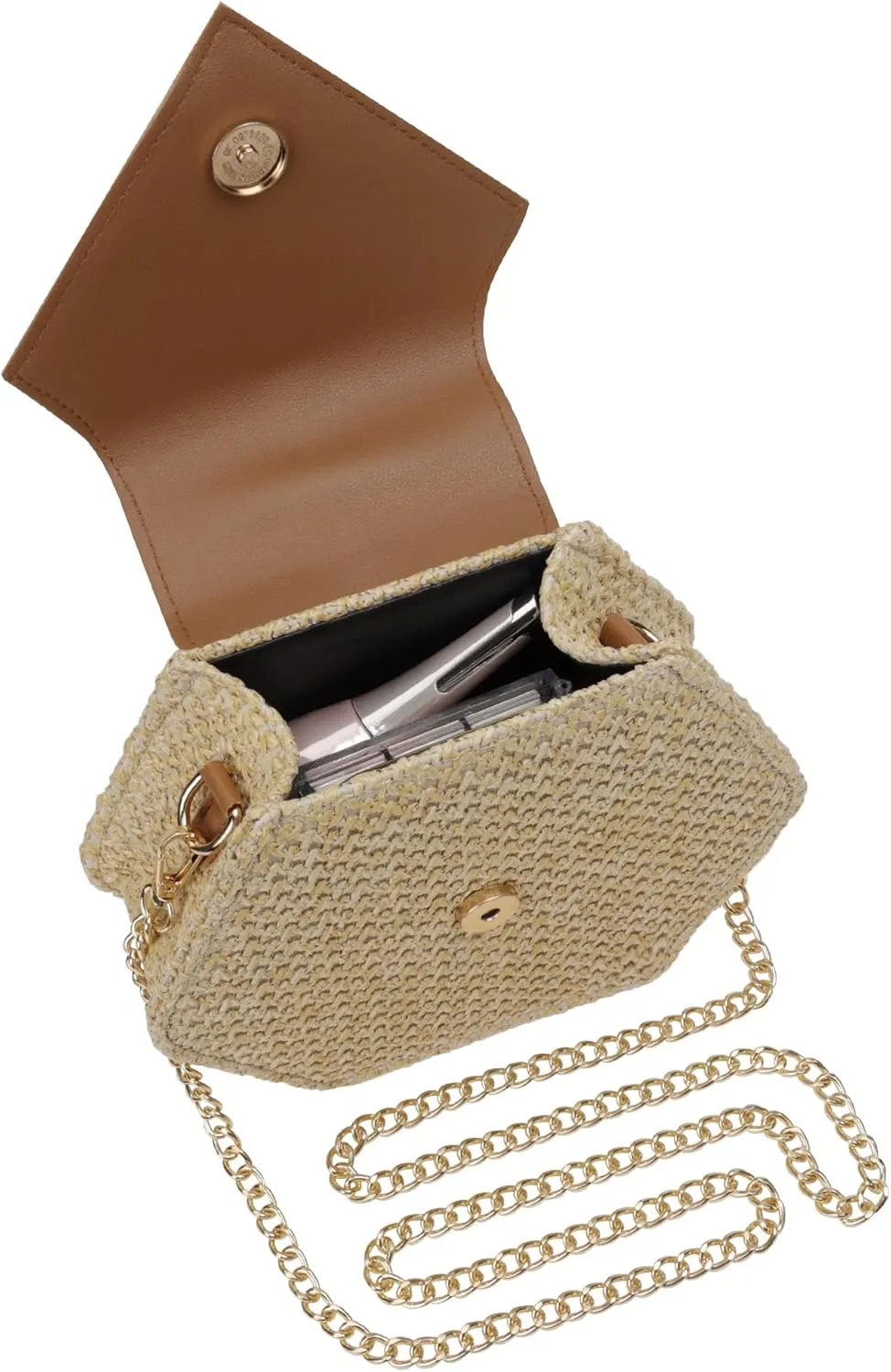 Straw Crossbody Bag for Women Cute Shoulder Handbag Summer Beach Bag Purse with Tassel