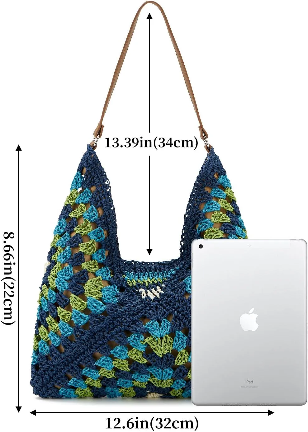 Straw Hobo Bags for Women - Summer Beach & Everyday Tote Shoulder Bags - Vintage Handmade Woven Handbags