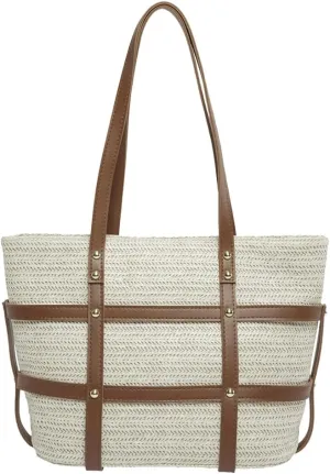 Straw Tote Bag for Women Woven Carryall Bag Large Hobo Bag Handmade Beach Bag Shoulder Bag Summer Holiday Travel 2024