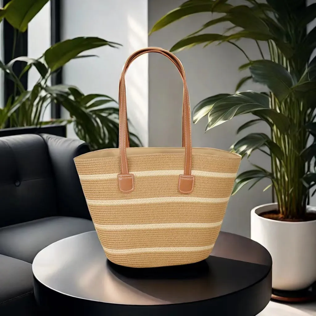 Straw woven bag tote bag