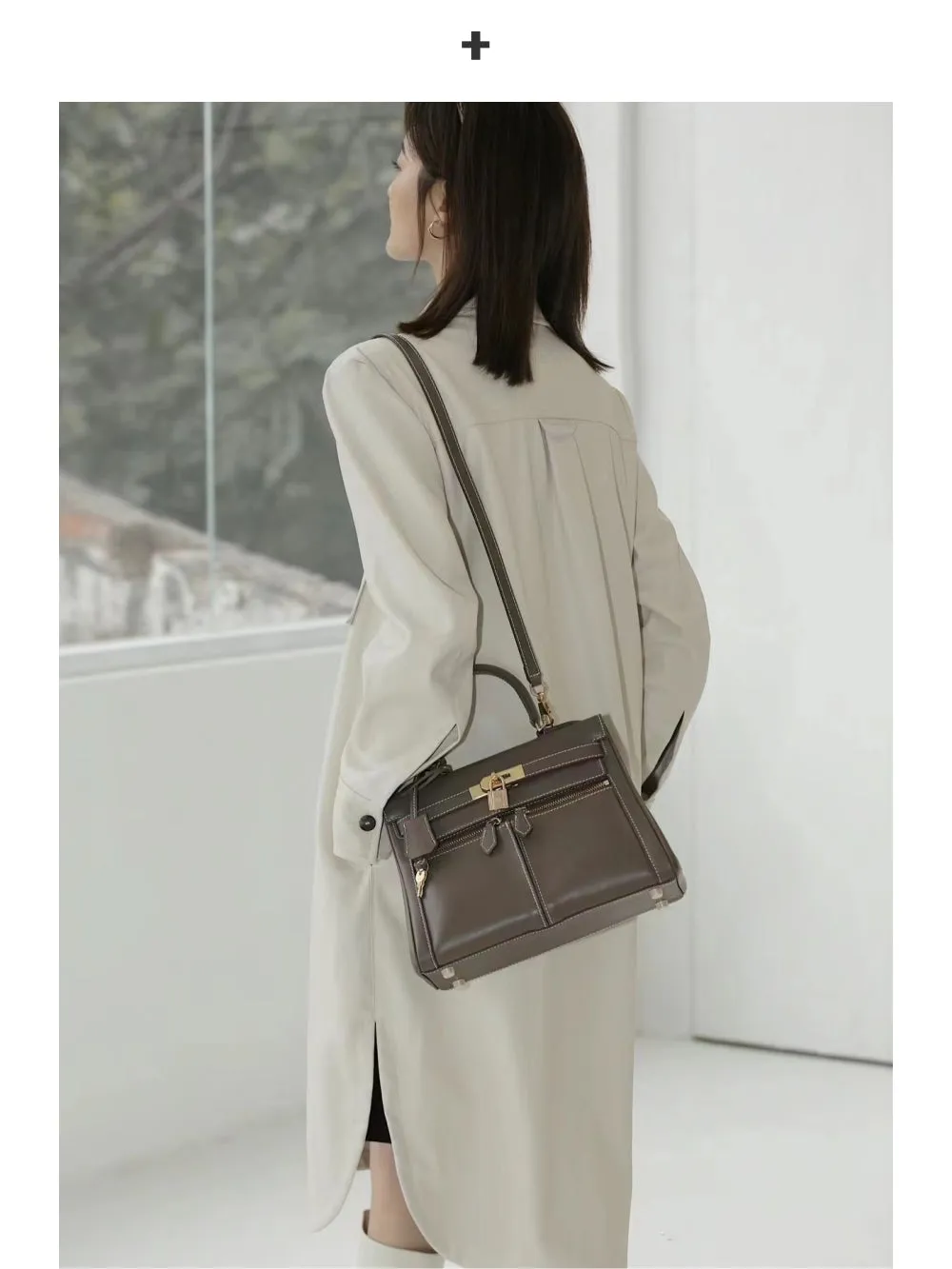 Structured Leather Handbag