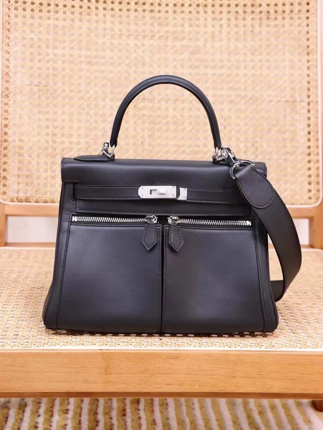 Structured Leather Handbag